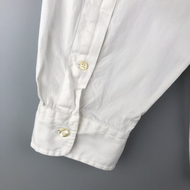 Ralph Lauren YARMOUTH long sleeve button down shirt, men's XL size cotton white type Vintage Second Hand