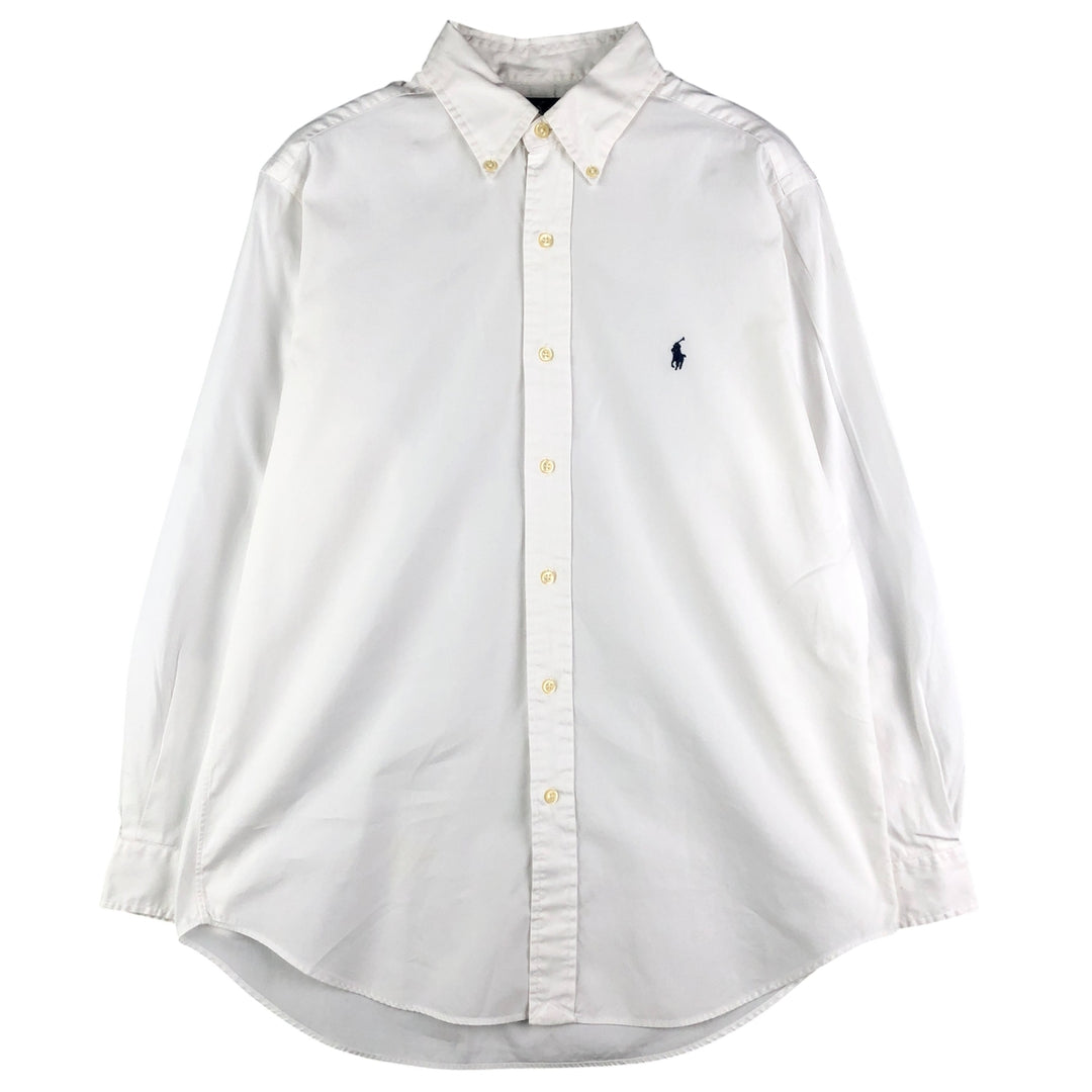Ralph Lauren Classic Fit Long Sleeve Button Down Shirt Men's M cotton white type Vintage Second Hand