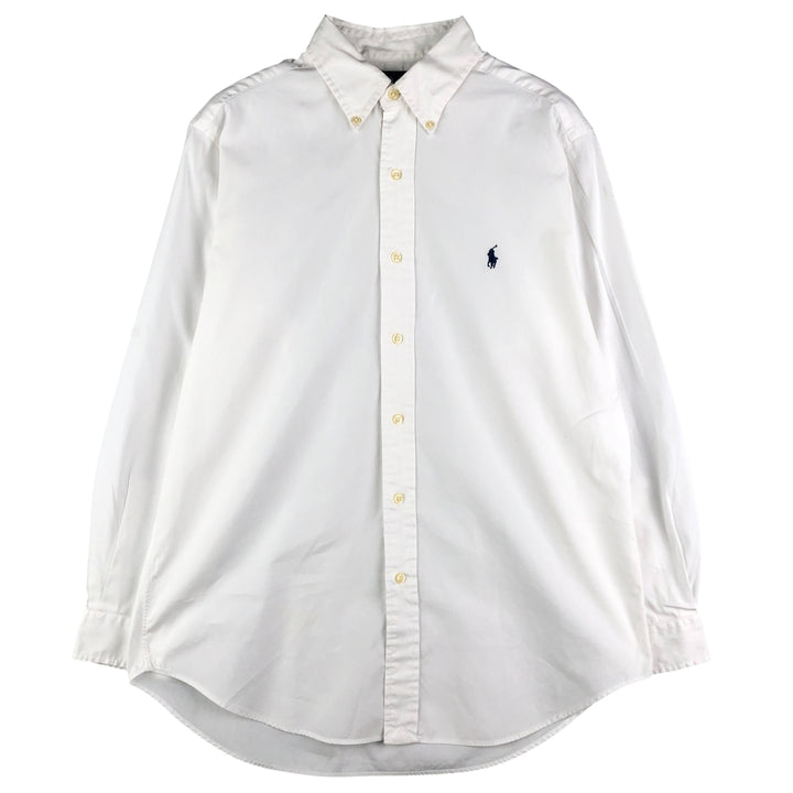 Ralph Lauren Classic Fit Long Sleeve Button Down Shirt Men's M cotton white type Vintage Second Hand