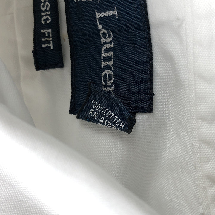 Ralph Lauren Classic Fit Long Sleeve Button Down Shirt Men's M cotton white type Vintage Second Hand