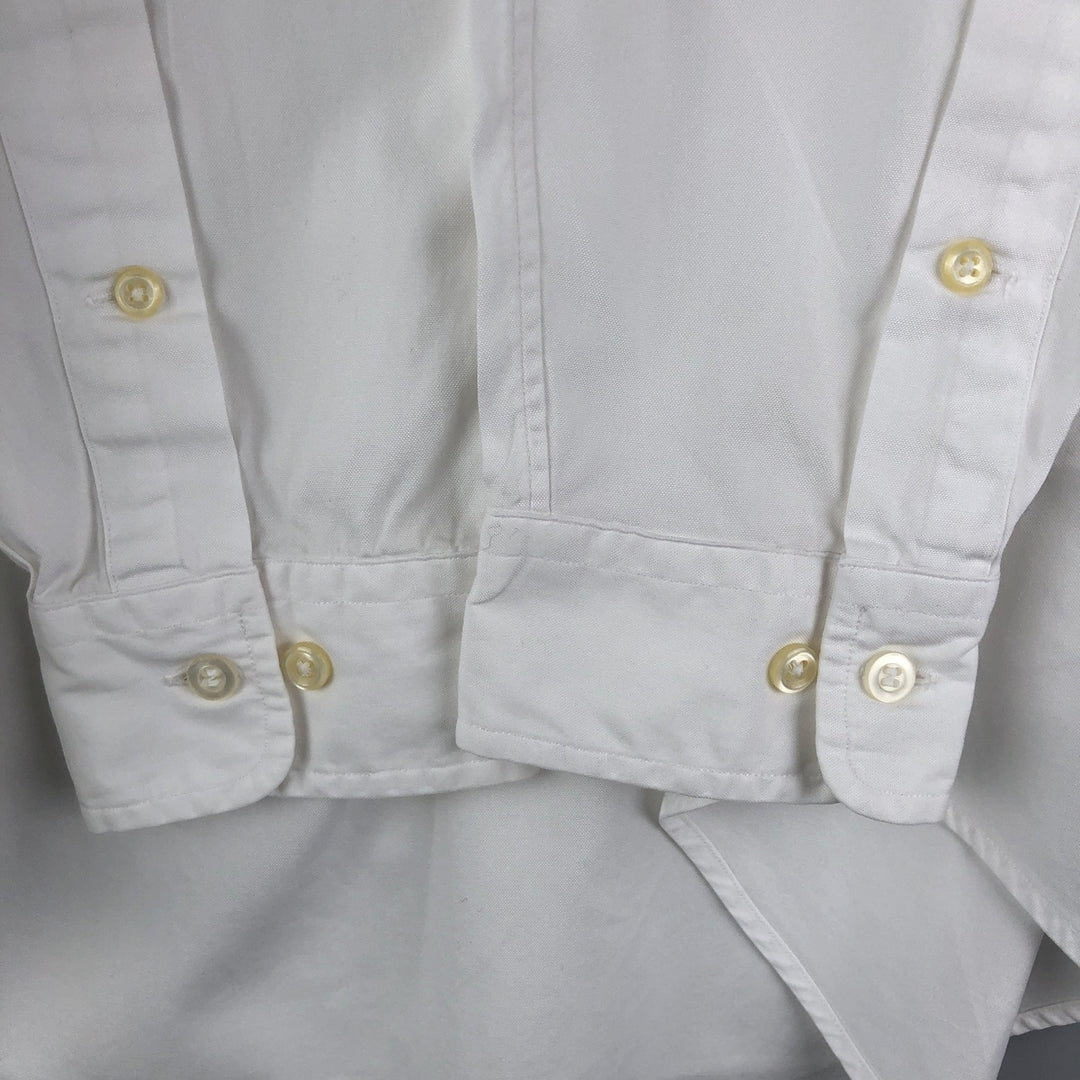 Ralph Lauren Classic Fit Long Sleeve Button Down Shirt Men's M cotton white type Vintage Second Hand