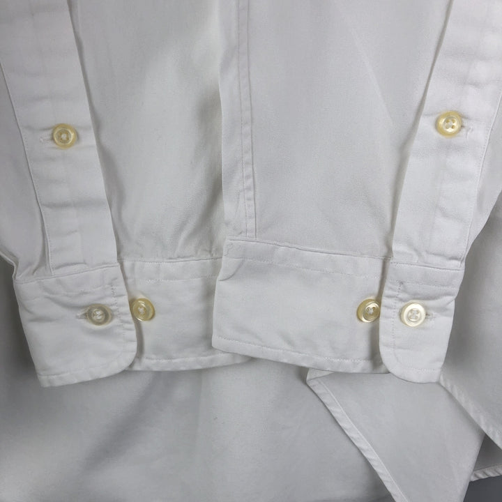 Ralph Lauren Classic Fit Long Sleeve Button Down Shirt Men's M cotton white type Vintage Second Hand