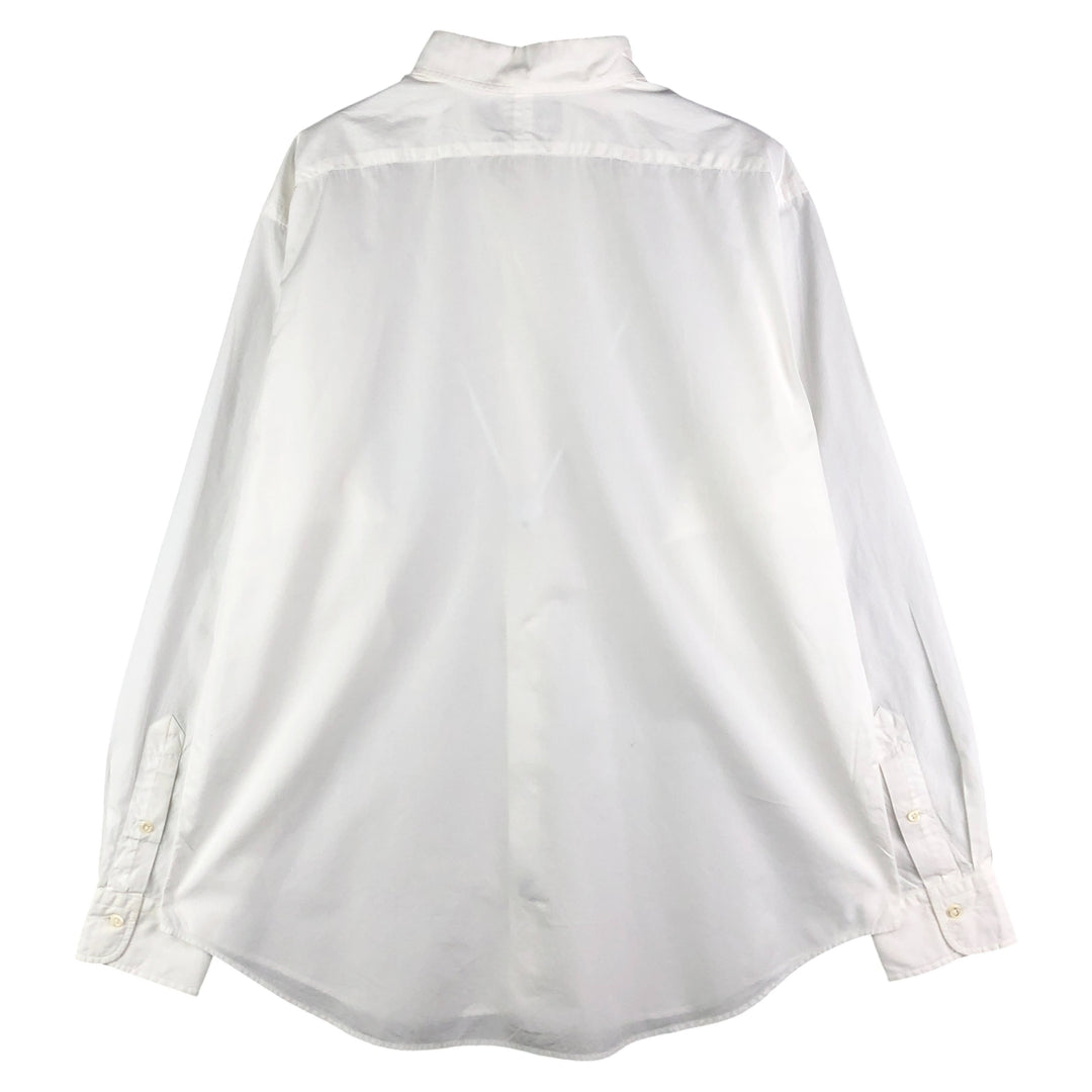 Ralph Lauren Estate Classic Fit Wide Collar Long Sleeve Cotton Shirt, Men's Size L cotton white type Vintage Second Hand