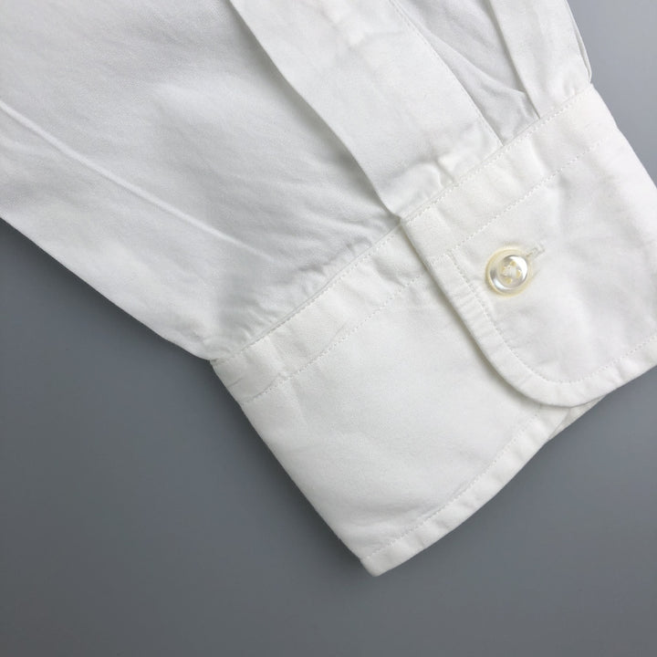Ralph Lauren Estate Classic Fit Wide Collar Long Sleeve Cotton Shirt, Men's Size L cotton white type Vintage Second Hand