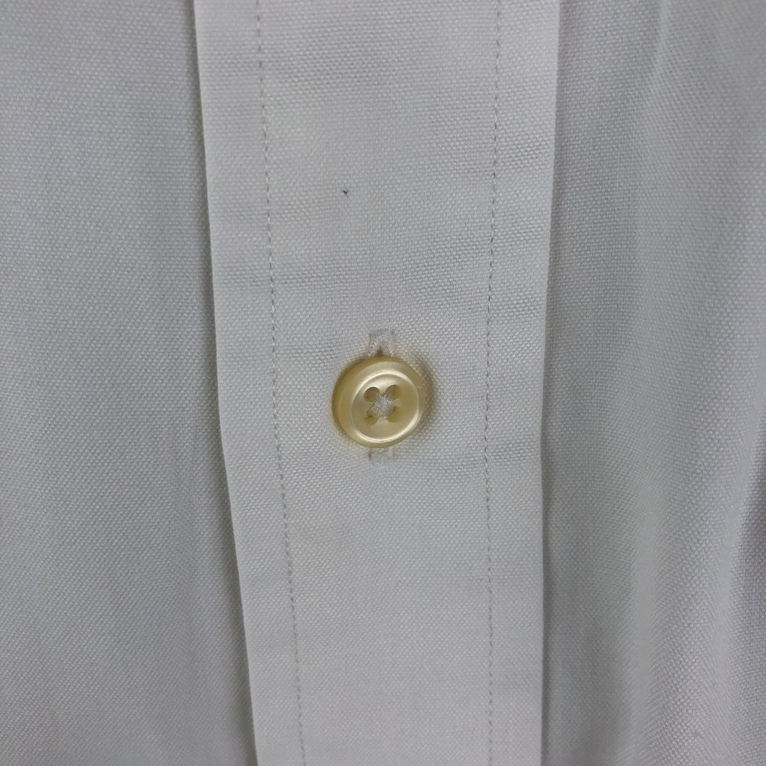 Ralph Lauren YARMOUTH long sleeve button down shirt, men's size L cotton white type Vintage Second Hand