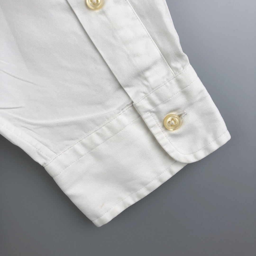 Ralph Lauren YARMOUTH long sleeve button down shirt, men's size L cotton white type Vintage Second Hand