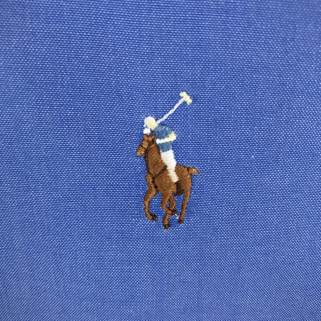 Ralph Lauren YARMOUTH long sleeve button down shirt, men's size L cotton blue type Vintage Second Hand