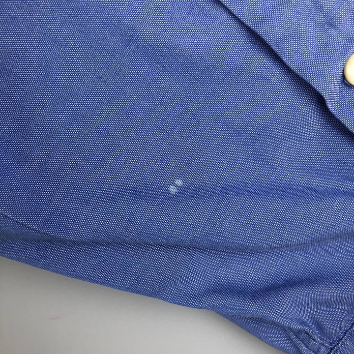 Ralph Lauren YARMOUTH long sleeve button down shirt, men's size L cotton blue type Vintage Second Hand