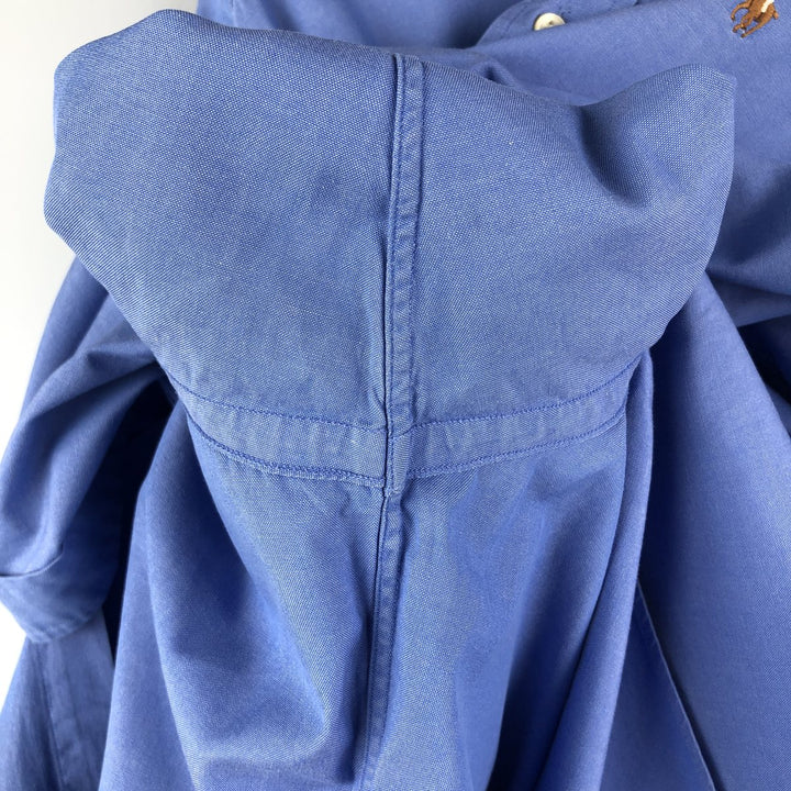 Ralph Lauren YARMOUTH long sleeve button down shirt, men's size L cotton blue type Vintage Second Hand