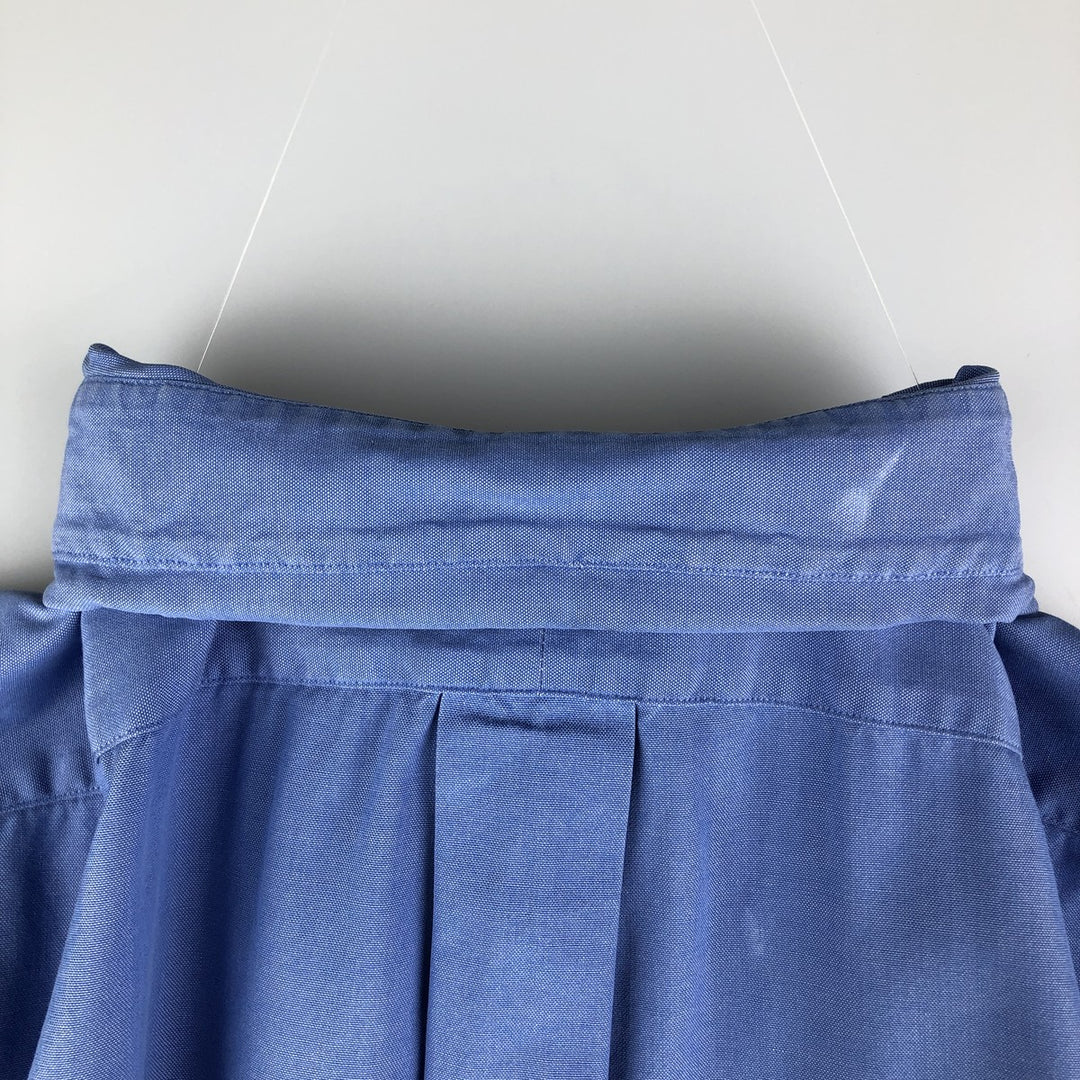 Ralph Lauren YARMOUTH long sleeve button down shirt, men's size L cotton blue type Vintage Second Hand