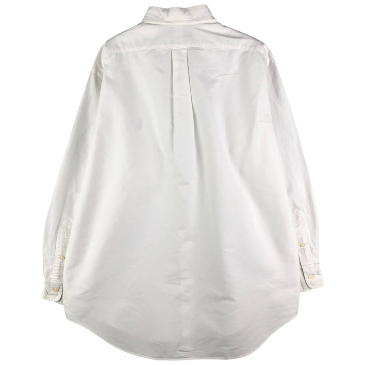 Ralph Lauren YARMOUTH long sleeve button down shirt, men's size L cotton white type Vintage Second Hand