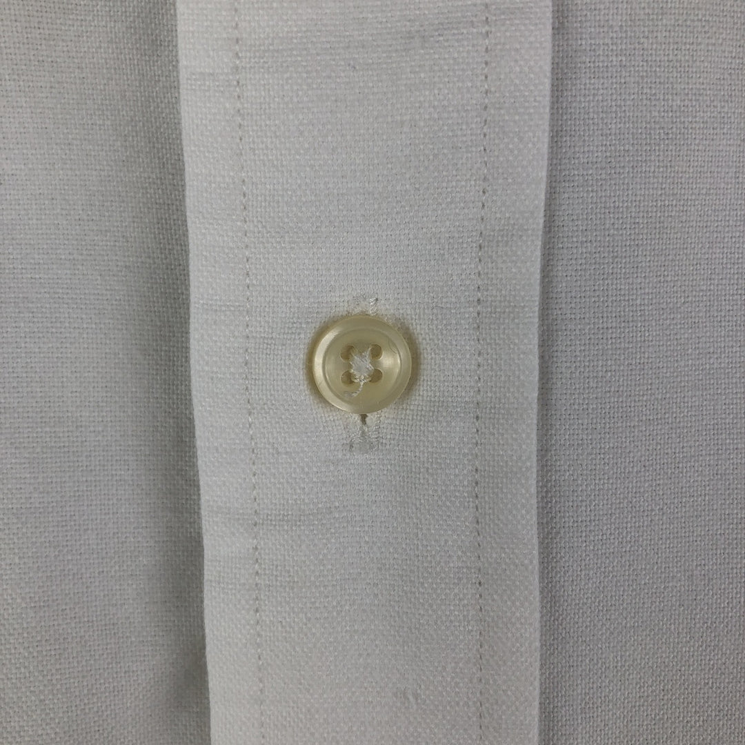 Ralph Lauren YARMOUTH long sleeve button down shirt, men's size L cotton white type Vintage Second Hand