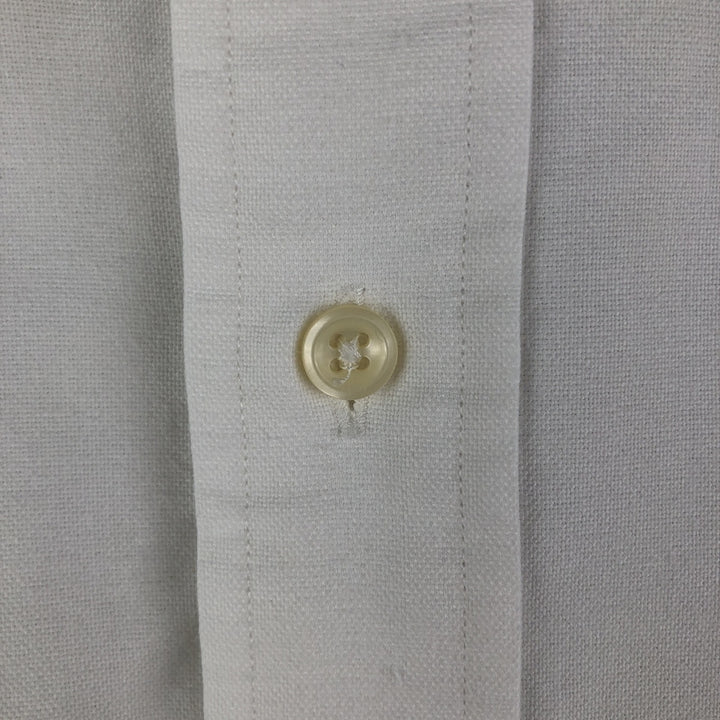 Ralph Lauren YARMOUTH long sleeve button down shirt, men's size L cotton white type Vintage Second Hand