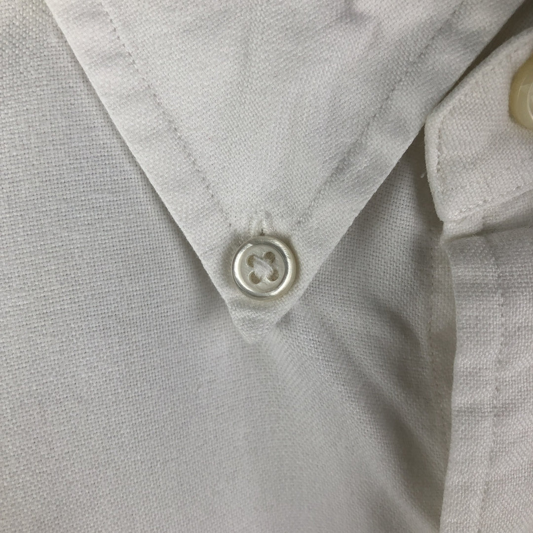 Ralph Lauren YARMOUTH long sleeve button down shirt, men's size L cotton white type Vintage Second Hand