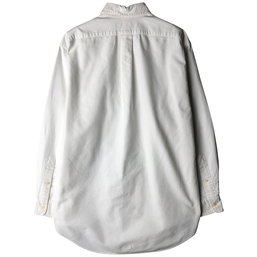 Ralph Lauren YARMOUTH long sleeve button down shirt, men's size M cotton white type Vintage Second Hand