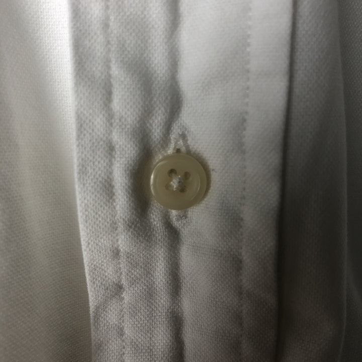 Ralph Lauren YARMOUTH long sleeve button down shirt, men's size M cotton white type Vintage Second Hand