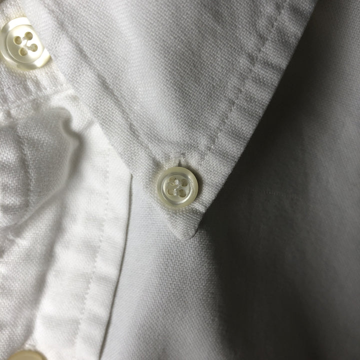 Ralph Lauren YARMOUTH long sleeve button down shirt, men's size M cotton white type Vintage Second Hand