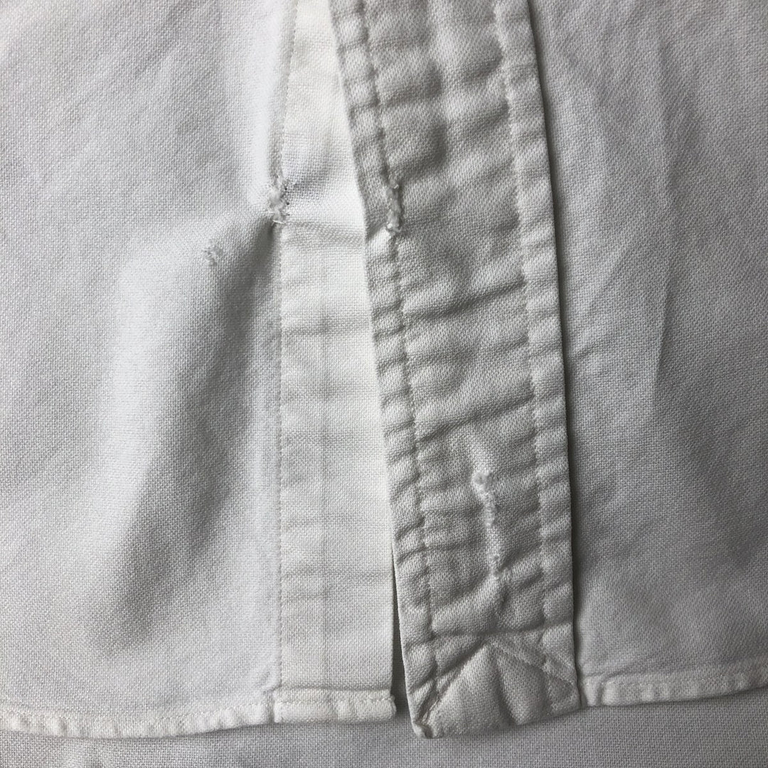 Ralph Lauren YARMOUTH long sleeve button down shirt, men's size M cotton white type Vintage Second Hand