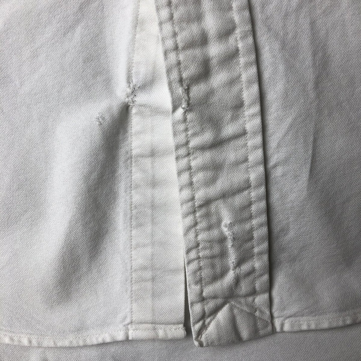 Ralph Lauren YARMOUTH long sleeve button down shirt, men's size M cotton white type Vintage Second Hand