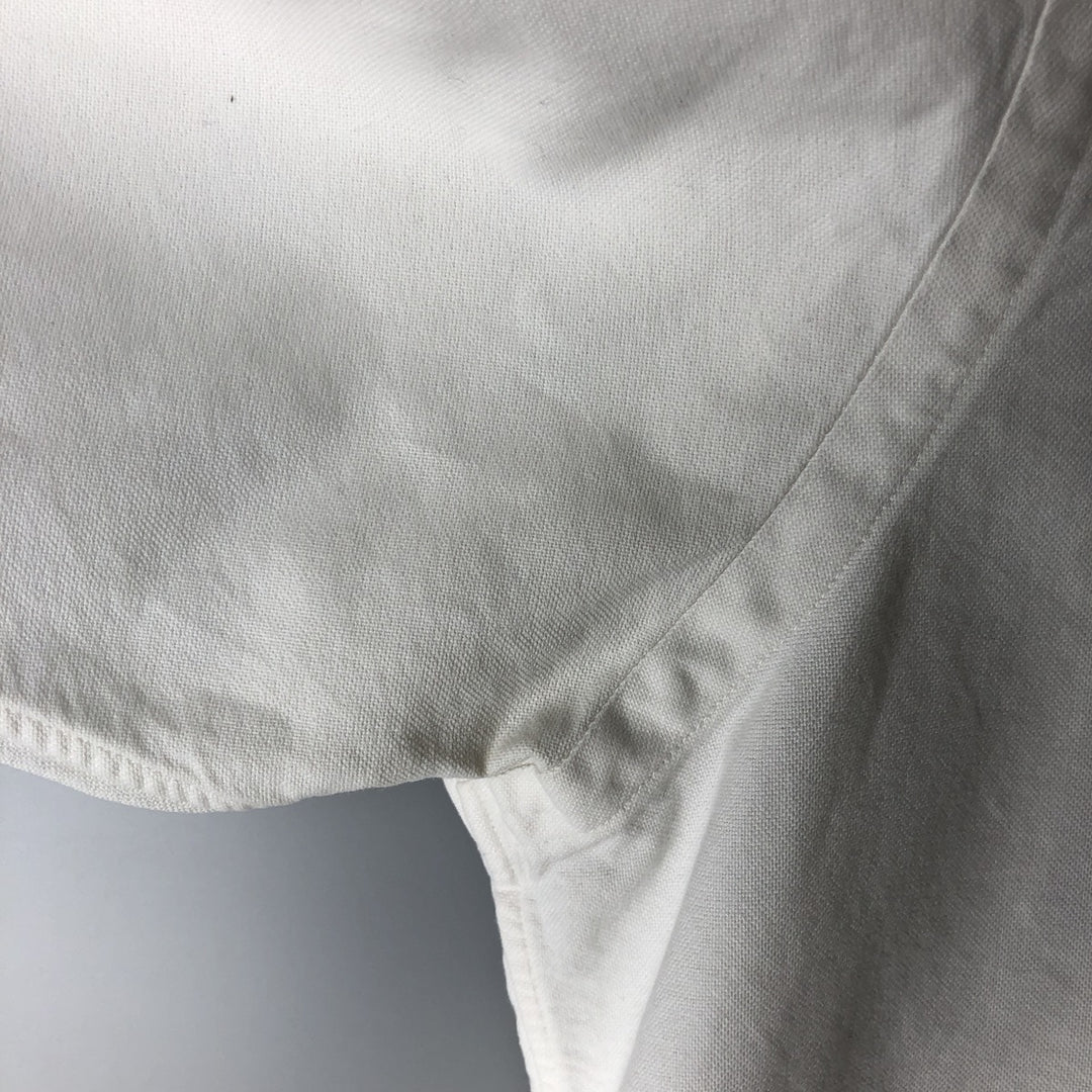 Ralph Lauren YARMOUTH long sleeve button down shirt, men's size M cotton white type Vintage Second Hand