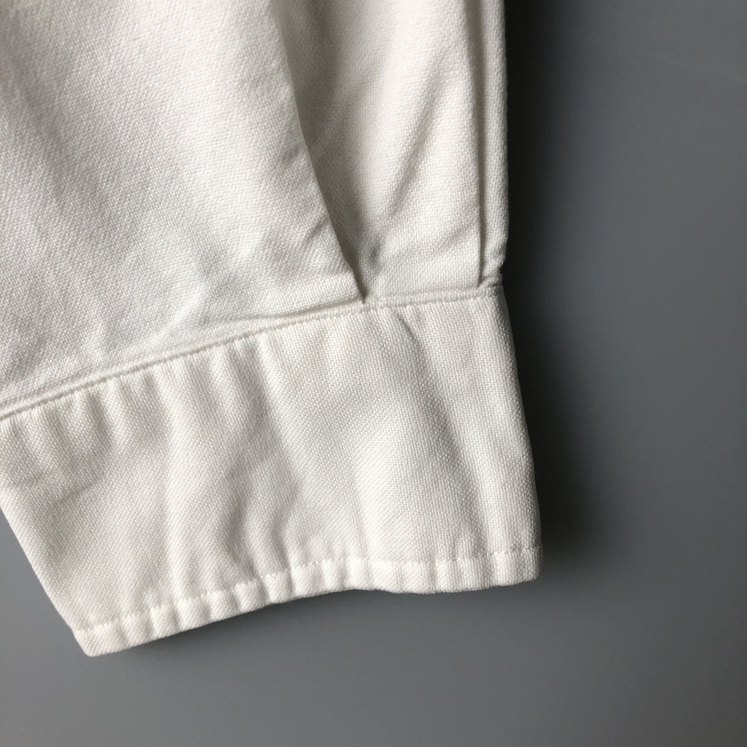 Ralph Lauren YARMOUTH long sleeve button down shirt, men's size M cotton white type Vintage Second Hand