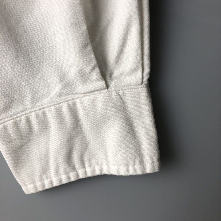 Ralph Lauren YARMOUTH long sleeve button down shirt, men's size M cotton white type Vintage Second Hand