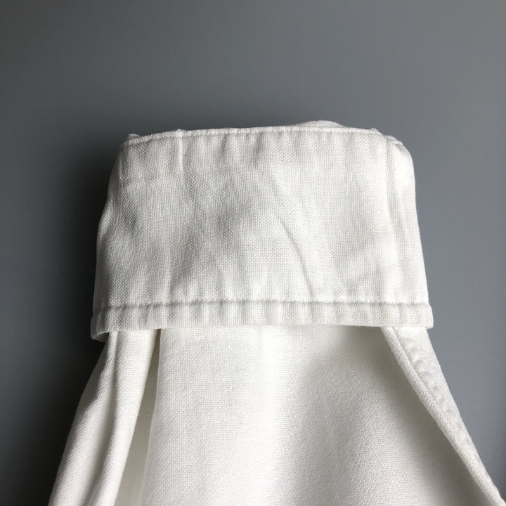 Ralph Lauren YARMOUTH long sleeve button down shirt, men's size M cotton white type Vintage Second Hand