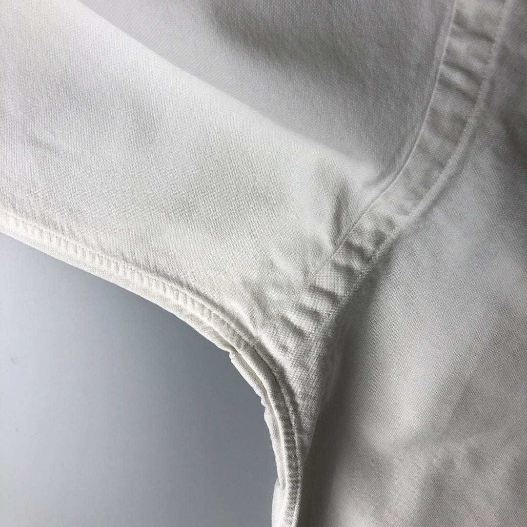 Ralph Lauren YARMOUTH long sleeve button down shirt, men's size M cotton white type Vintage Second Hand