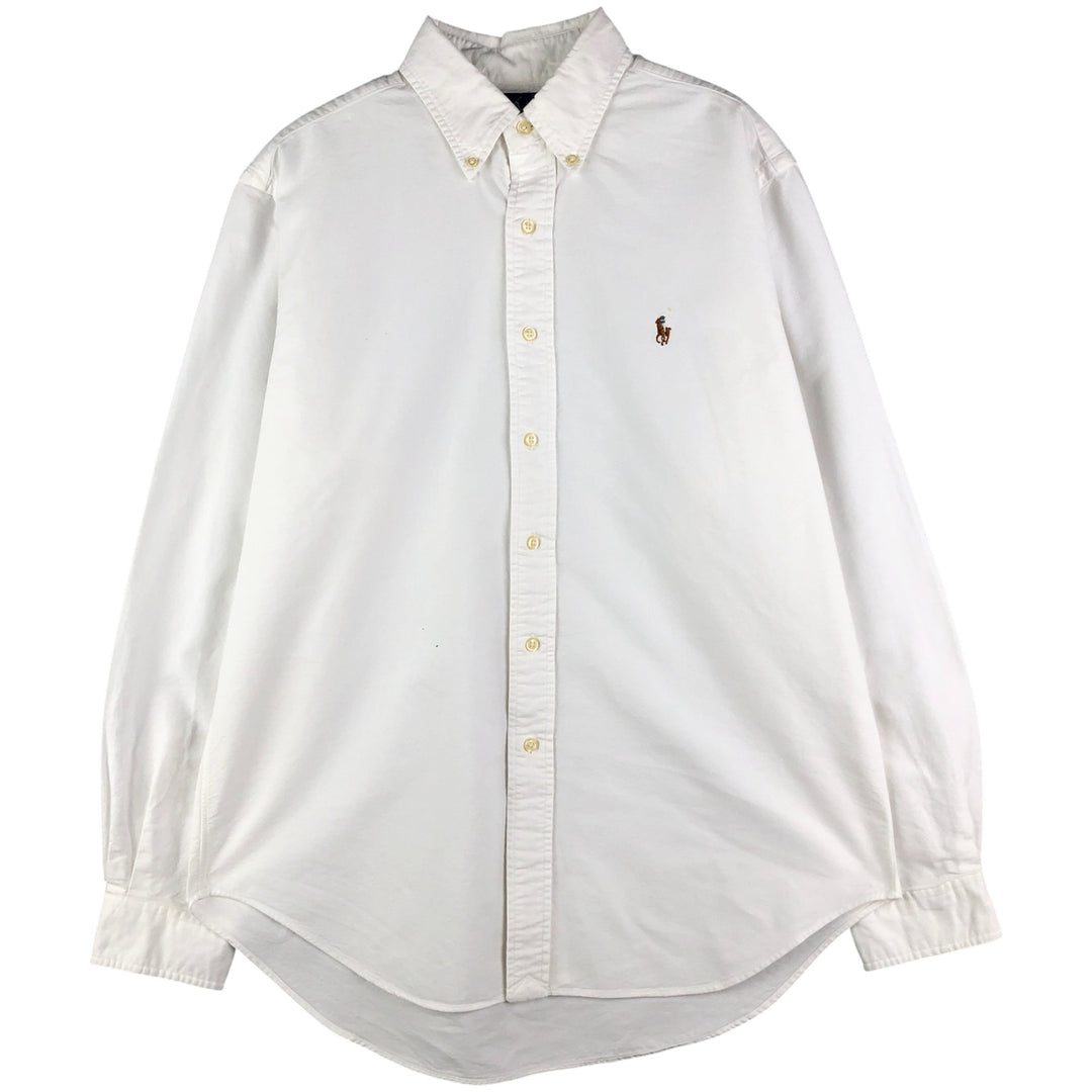 Ralph Lauren Classic Fit Long Sleeve Button Down Shirt, Men's Size L cotton white type Vintage Second Hand