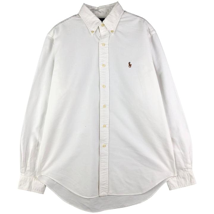 Ralph Lauren Classic Fit Long Sleeve Button Down Shirt, Men's Size L cotton white type Vintage Second Hand