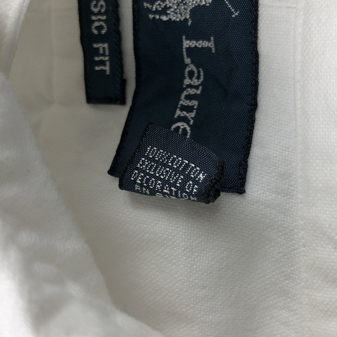 Ralph Lauren Classic Fit Long Sleeve Button Down Shirt, Men's Size L cotton white type Vintage Second Hand