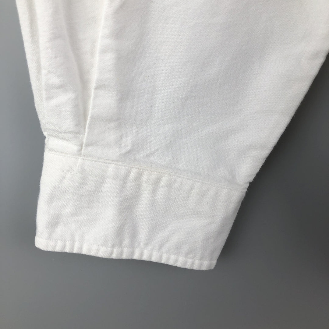Ralph Lauren Classic Fit Long Sleeve Button Down Shirt, Men's Size L cotton white type Vintage Second Hand