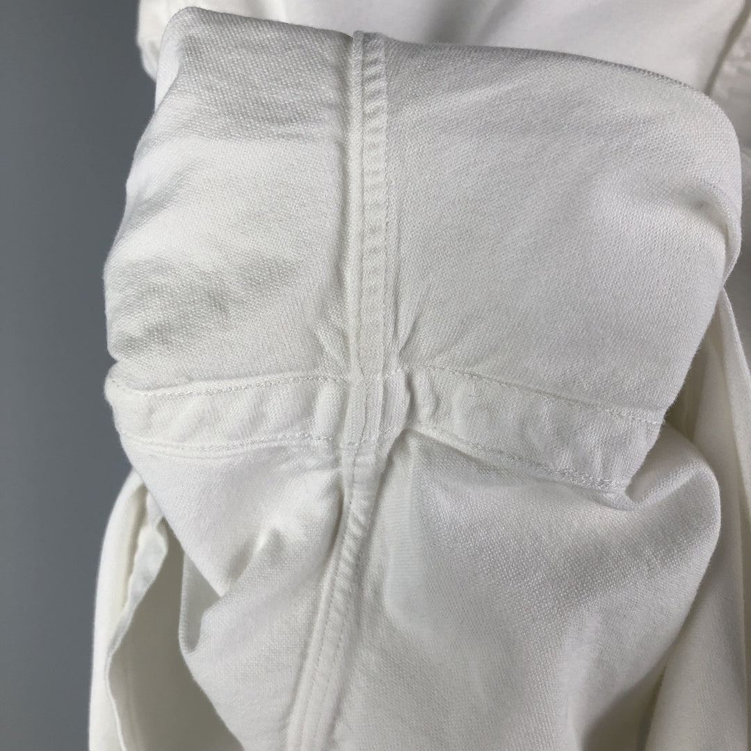 Ralph Lauren Classic Fit Long Sleeve Button Down Shirt, Men's Size L cotton white type Vintage Second Hand