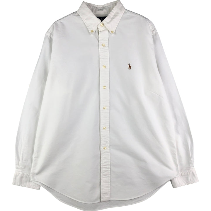 Ralph Lauren Classic Fit Long Sleeve Button Down Shirt, Men's Size L cotton white type Vintage Second Hand
