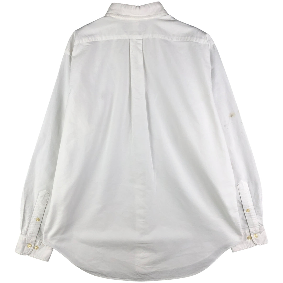 Ralph Lauren Classic Fit Long Sleeve Button Down Shirt, Men's Size L cotton white type Vintage Second Hand