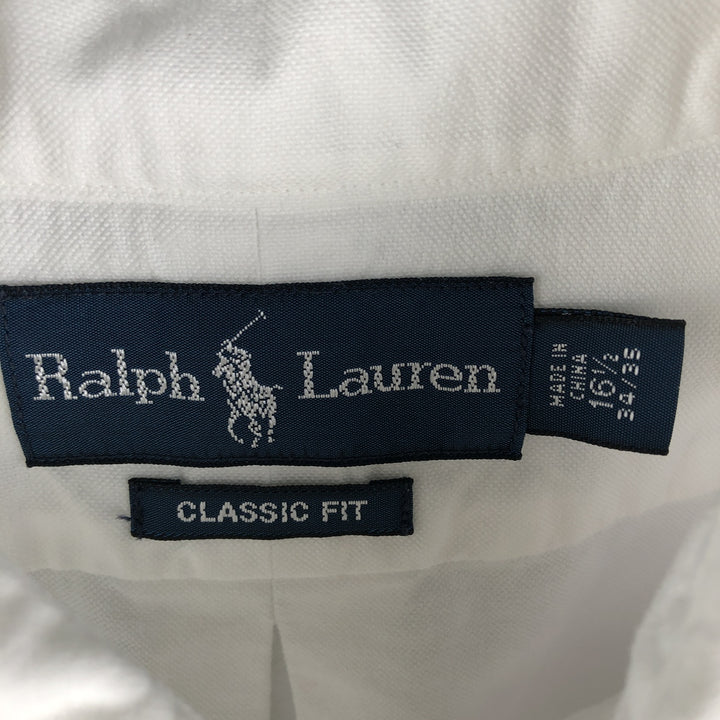 Ralph Lauren Classic Fit Long Sleeve Button Down Shirt, Men's Size L cotton white type Vintage Second Hand