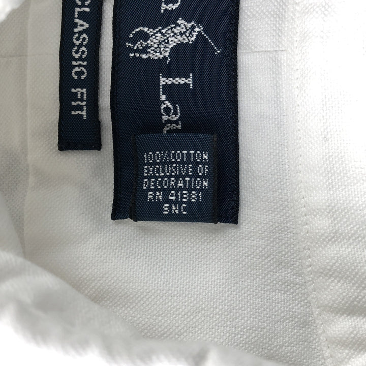 Ralph Lauren Classic Fit Long Sleeve Button Down Shirt, Men's Size L cotton white type Vintage Second Hand