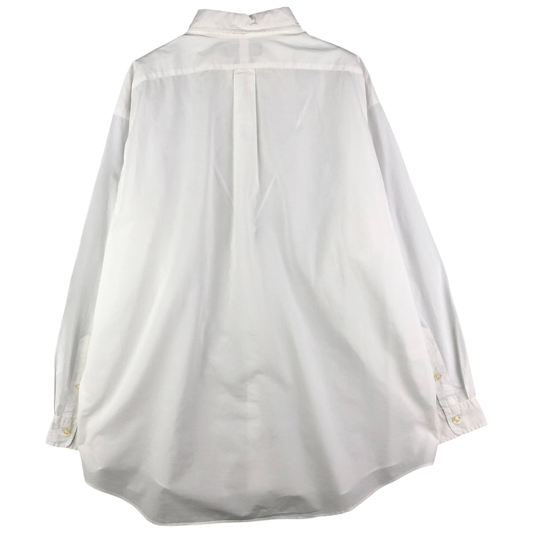 Ralph Lauren YARMOUTH long sleeve button down shirt, men's XXL size cotton white type Vintage Second Hand