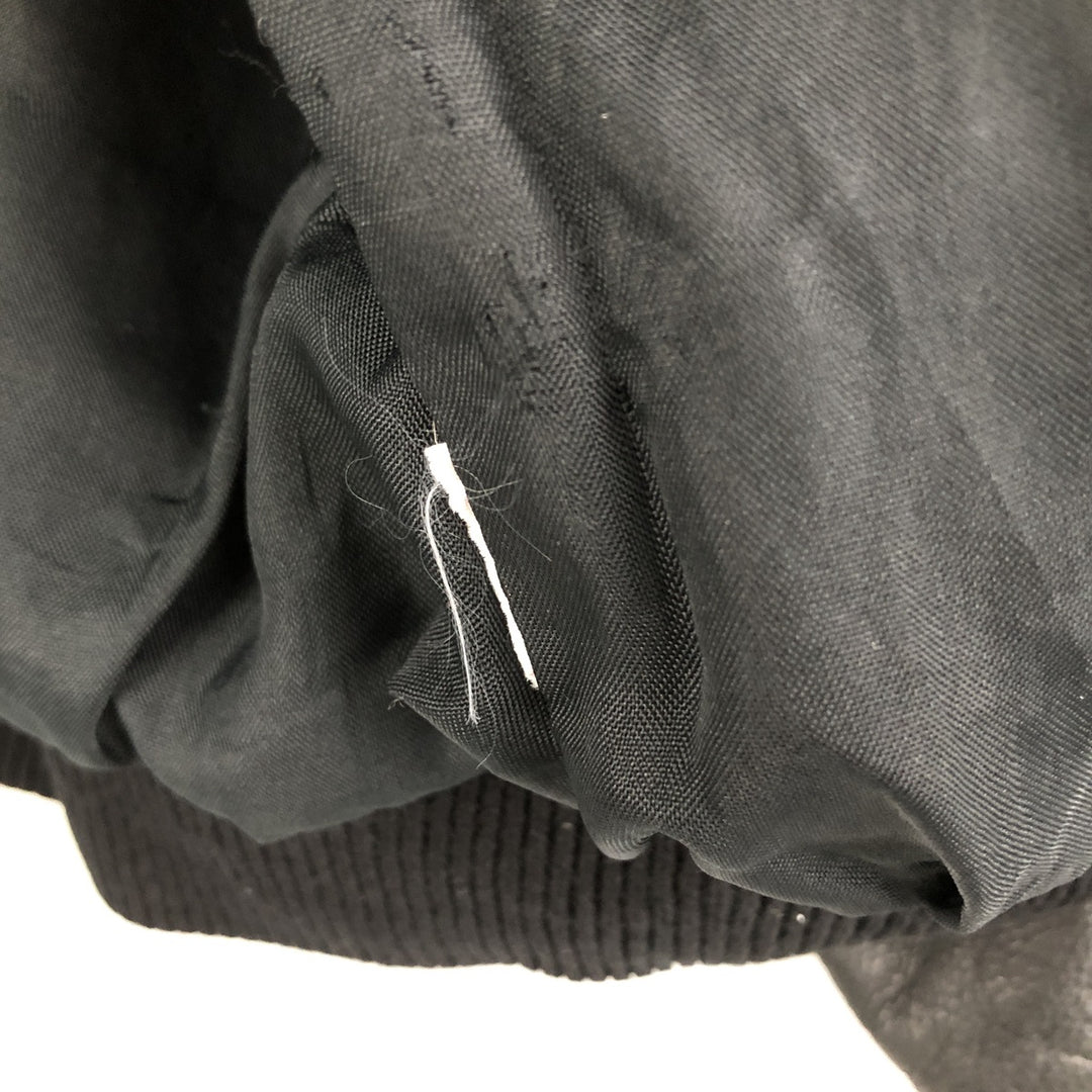 Leather blouson, men's size M genuine leather black type Vintage Second Hand