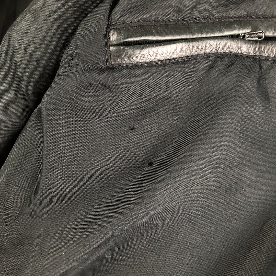 Leather blouson, men's size M genuine leather black type Vintage Second Hand