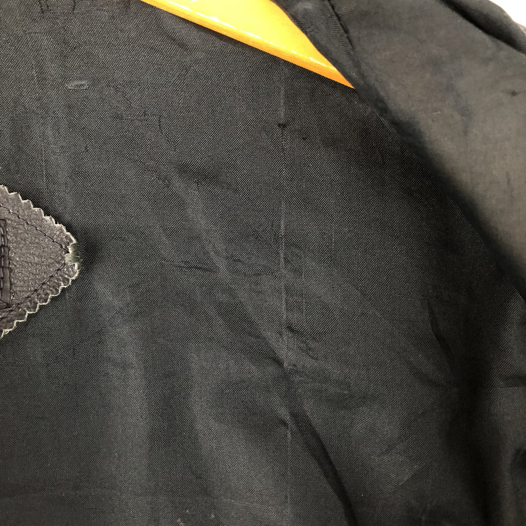 Leather blouson, men's size M genuine leather black type Vintage Second Hand