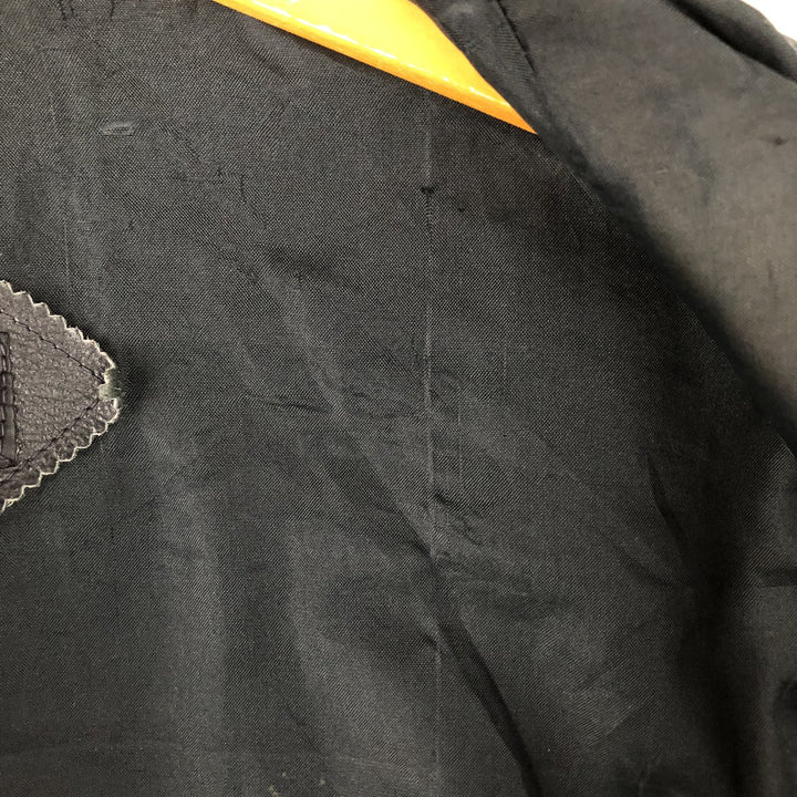 Leather blouson, men's size M genuine leather black type Vintage Second Hand
