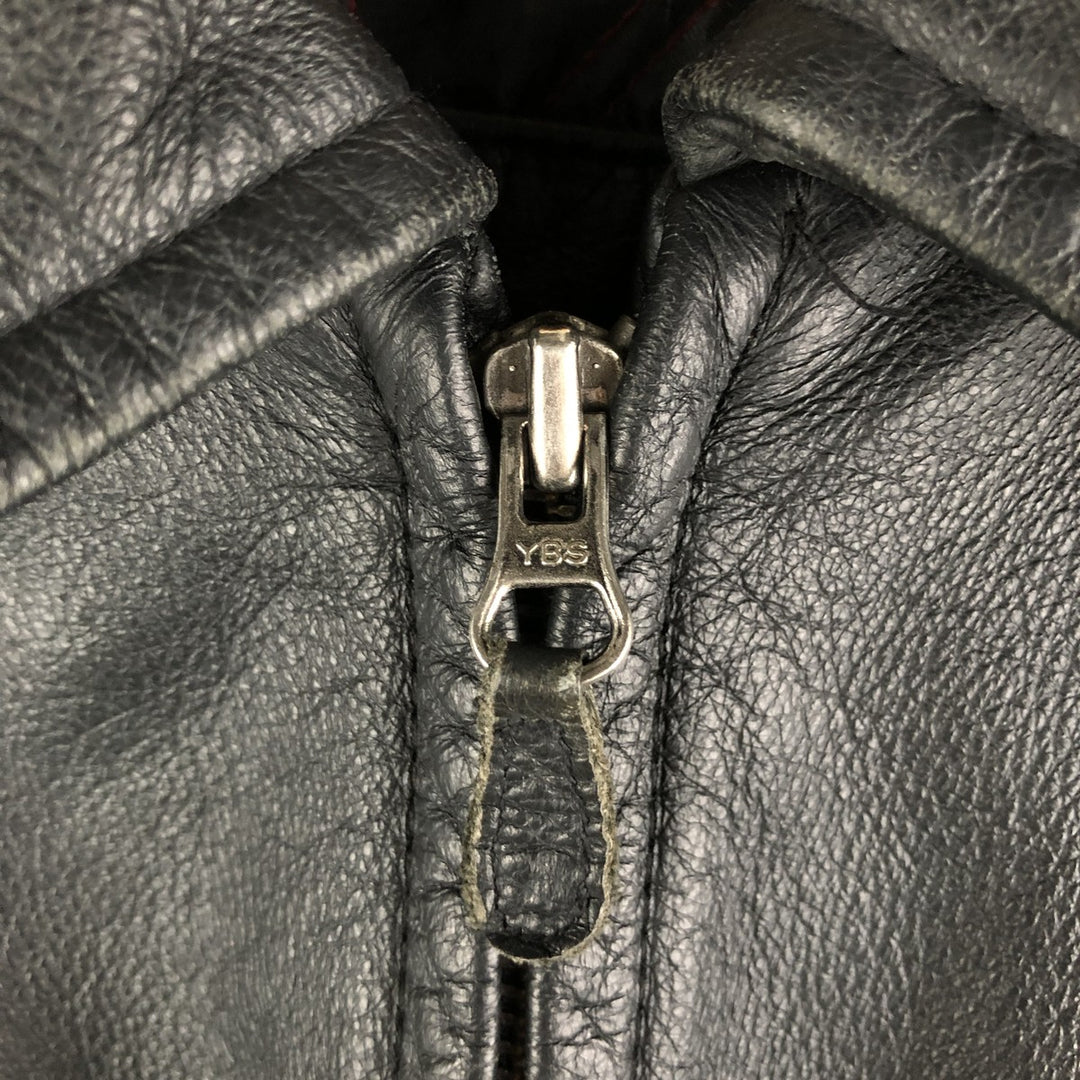 St. John's Bay Swing Top Padded Leather Blouson, Men's XL genuine leather black type Vintage Second Hand