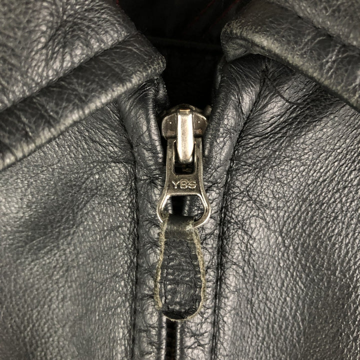 St. John's Bay Swing Top Padded Leather Blouson, Men's XL genuine leather black type Vintage Second Hand