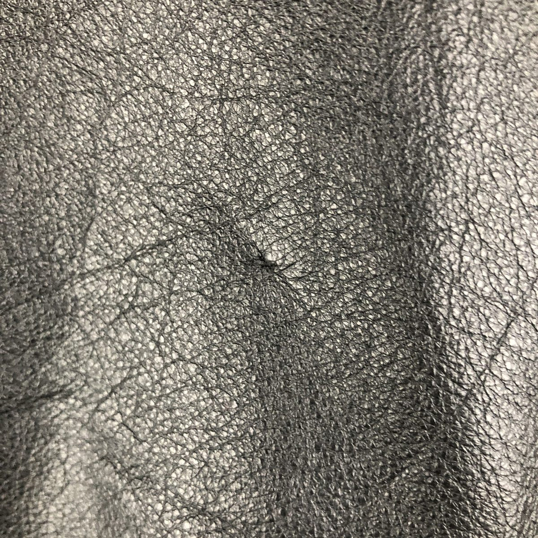 St. John's Bay Swing Top Padded Leather Blouson, Men's XL genuine leather black type Vintage Second Hand