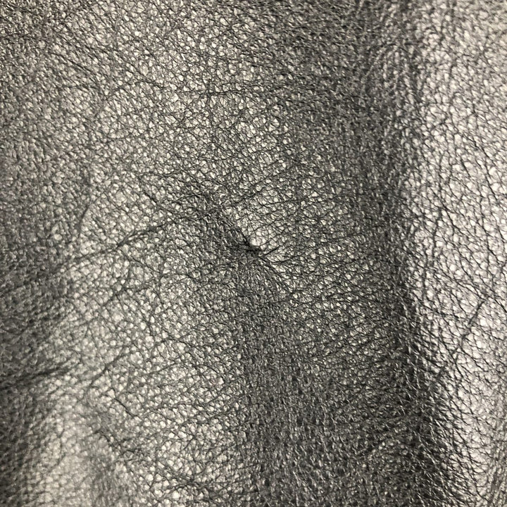 St. John's Bay Swing Top Padded Leather Blouson, Men's XL genuine leather black type Vintage Second Hand