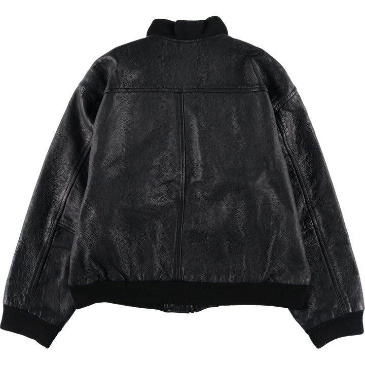 Vintage leather blouson, size M, for men unclear black type Vintage Second Hand