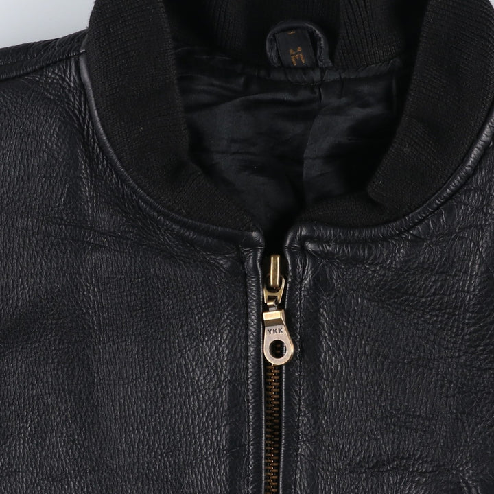 Vintage leather blouson, size M, for men unclear black type Vintage Second Hand