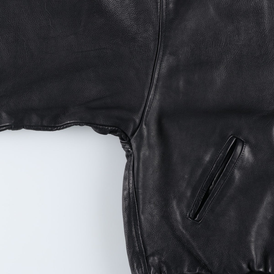 Vintage leather blouson, size M, for men unclear black type Vintage Second Hand