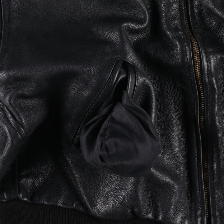 Vintage leather blouson, size M, for men unclear black type Vintage Second Hand